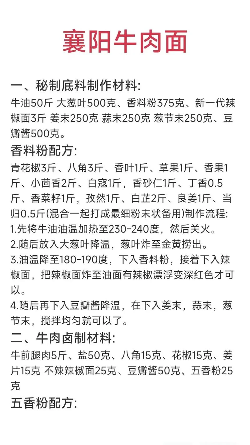 牛肉面配方公式_1