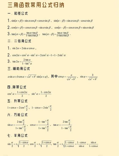 反三角函数全部公式_2