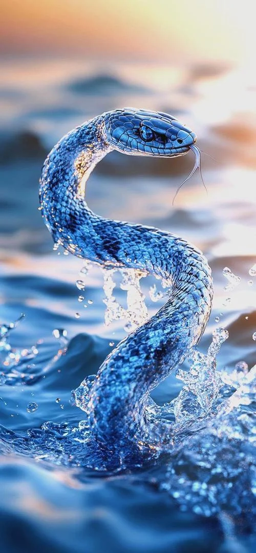 梦见好多蛇在水里游_1