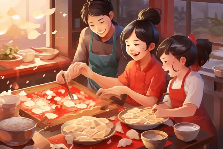 梦见好多人吃饺子_2