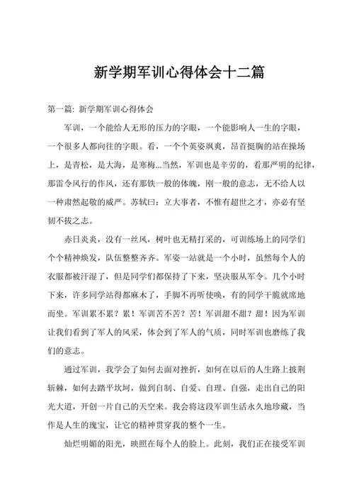 军训体会与感悟20字-军训感悟