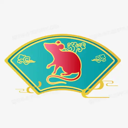 手绘中式国潮风十二生肖动物老鼠形象png图片素材免费下载动物png20842084像素