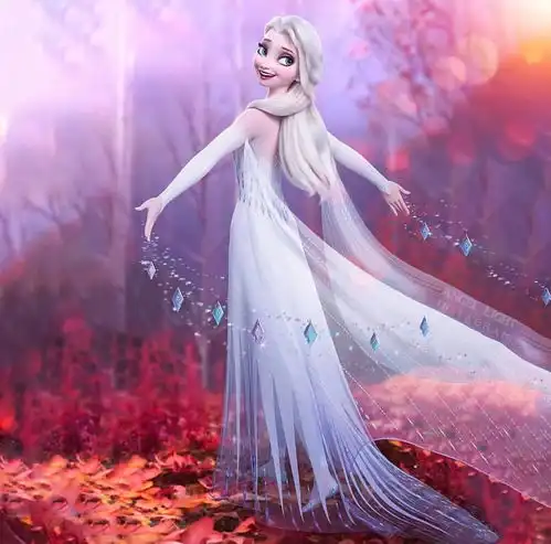 改种族变造型的迪士尼公主黝黑皮肤的冰雪姐妹花,真是难辨认