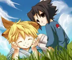 求超级帅的佐助和鸣人的图片