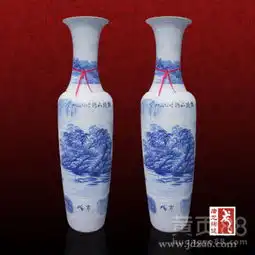 青花山水大花瓶,2.6米青花大花瓶,落地青花山水大花瓶-黄页88网