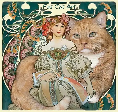 猫名画,真的毫无违和感