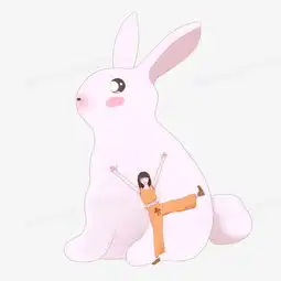 手绘中秋节主题之大白兔和小女孩png图片素材免费下载psd格式熊猫办公