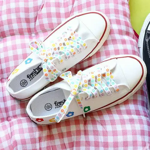 日系球鞋定制适配椰子鞋带泫雅风个性aj1男女高帮帆布鞋ins鞋带