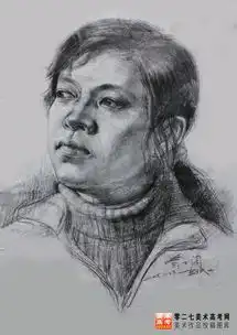 素描头像作品武汉三维空间美术培训中心a002