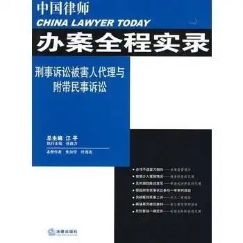 中国律师办案全程实录刑事诉讼被害人代理与附带民事诉讼