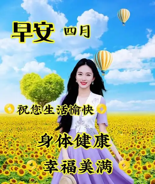 2024年4月8日周一新版早上好问候语图片大全早安温馨祝福语精选