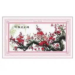 梅开五福十字绣121350j