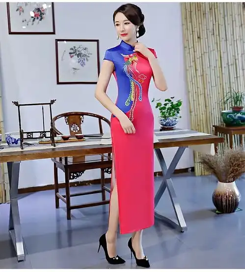 仿丝内衬旗袍裙,时尚美衣,精品女人必备