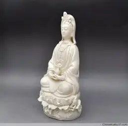 德化瓷抱瓶观音像面向和蔼端庄瓷质白如玉,滑如脂