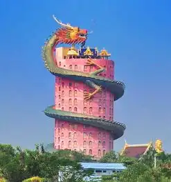 全球最霸气的寺庙龙身盘旋当楼梯