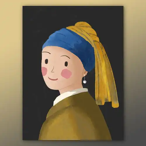 名画cos系列插画