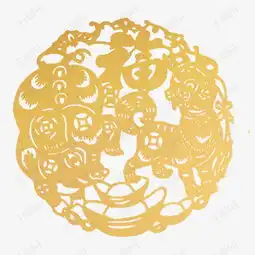 中国风猪年金猪福字剪纸元素素材图片免费下载高清psd千库网图片编号11461744