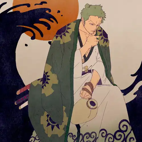 海贼王索隆头像分享,抱着狮子睡觉萌翻,在柳叶下眺望远方唯美
