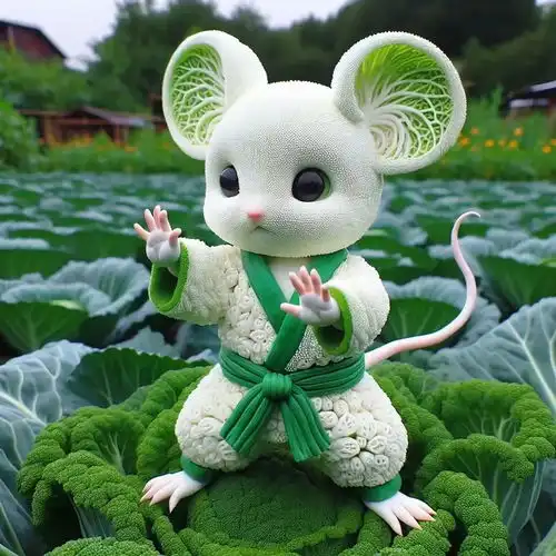 绿色十二生肖3d插画风格鼠素材十二生肖素材