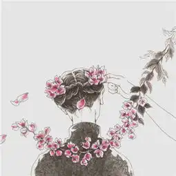 花与人彩色手绘头像唯美伤感2018心中藏恶鬼眼中无良人