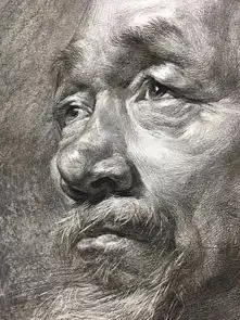 美术高考素描头像放大看细节,深入刻画夺高分