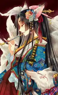 动漫素描图片狐仙狼人