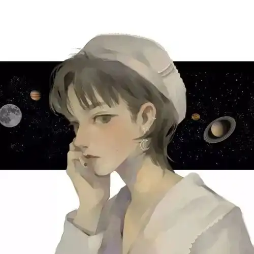 手绘头像从前认为温柔的人才懂爱,后来发现爱着的人才温柔