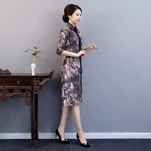 大气套装丝绒旗袍,品质保障,优雅精品