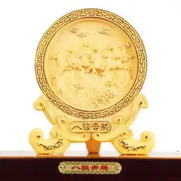 上善若水绒沙金八骏马摆件马到成功高档商务礼品家居摆设1882价格比购网,我要网购我要比