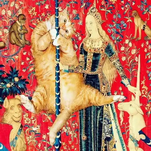 创意世界名画篇之肥猫闯入系列