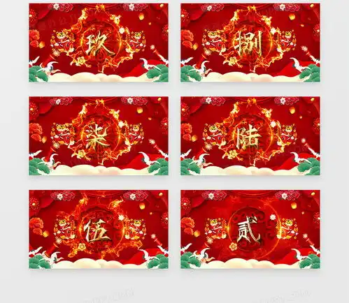 2022喜庆中国风虎年新年倒计时开场ae模板视频素材下载aep格式熊猫办公