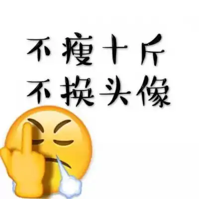 不瘦十斤不换头像图片一张能决心减肥的图