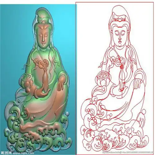 坐观音图片