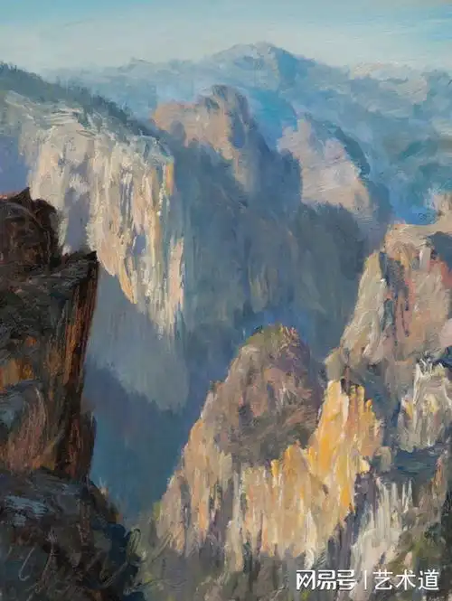 美国画家麦克格鲁的油画风景,壮丽惊奇