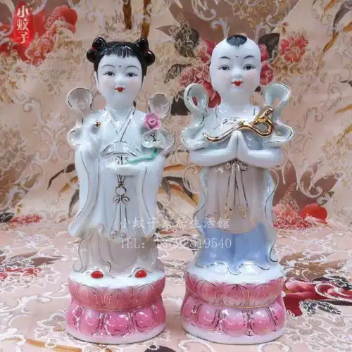 观音菩萨身边的龙女扎两个小辫子吗