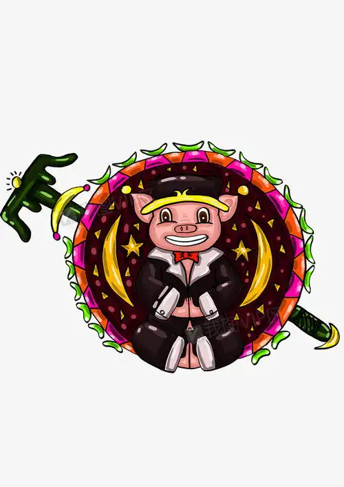手绘插画猪年猪八戒卡通图片素材psb格式下载动漫人物大全