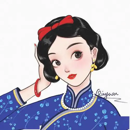 迪士尼公主王子,你站哪一对情侣头像插画