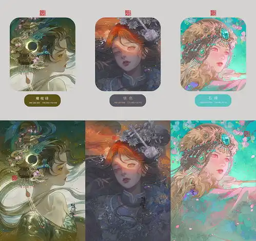 3张中国传统色头像3