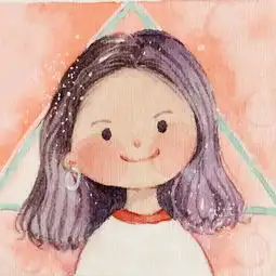 临摹素材萌萌的水彩小头像