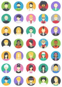 时尚人物头像图标设计矢量素材模板免费下载eps格式编号21552841千图网