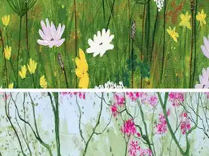 绿色草丛白色雏菊花海红色花卉蓝天风景油画图片设计素材高清模板下载59.35mb油画装饰画大全