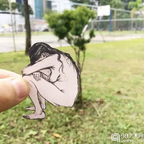 lorenzocastellini名画街头拼接摄影作品