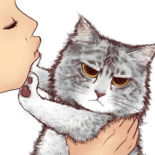 手绘头像可爱猫咪插画头像