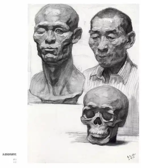 广州美术学院基础部,留校人物肖像素描