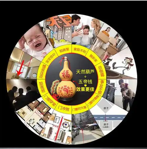 天然风水葫芦挂件开口开光八卦葫芦招财镇宅化煞辟邪宝葫芦摆件