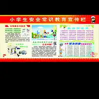 中小学生安全知识宣传栏图片设计素材高清cdr模板下载3.59mb2018安全生产月展板大全