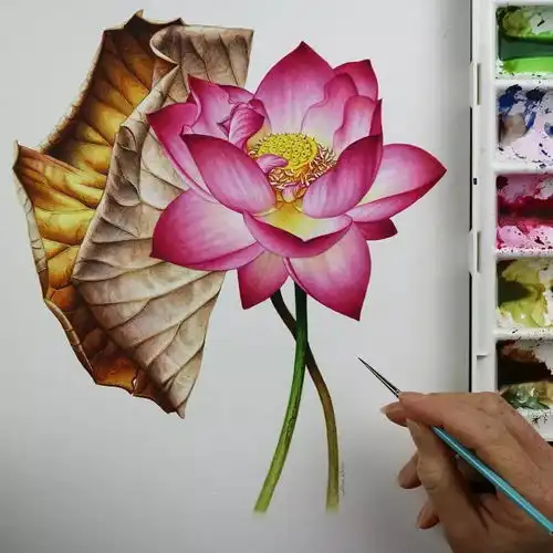 自学成才的美女画家,竟然自称是业余的看完作品,瑟瑟发抖
