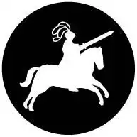 黑色圆形白色骑士标志矢量素材ai免费下载红动网