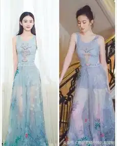 当礼服撞衫,范冰冰惊艳四射,赵丽颖穿成了小村姑