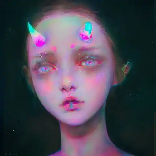 艺术美学鉴赏珠光打翻在画布上的作品